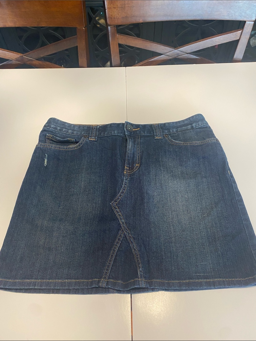 Tommy Hilfiger Blue Denim A-Line Mini Skirt
